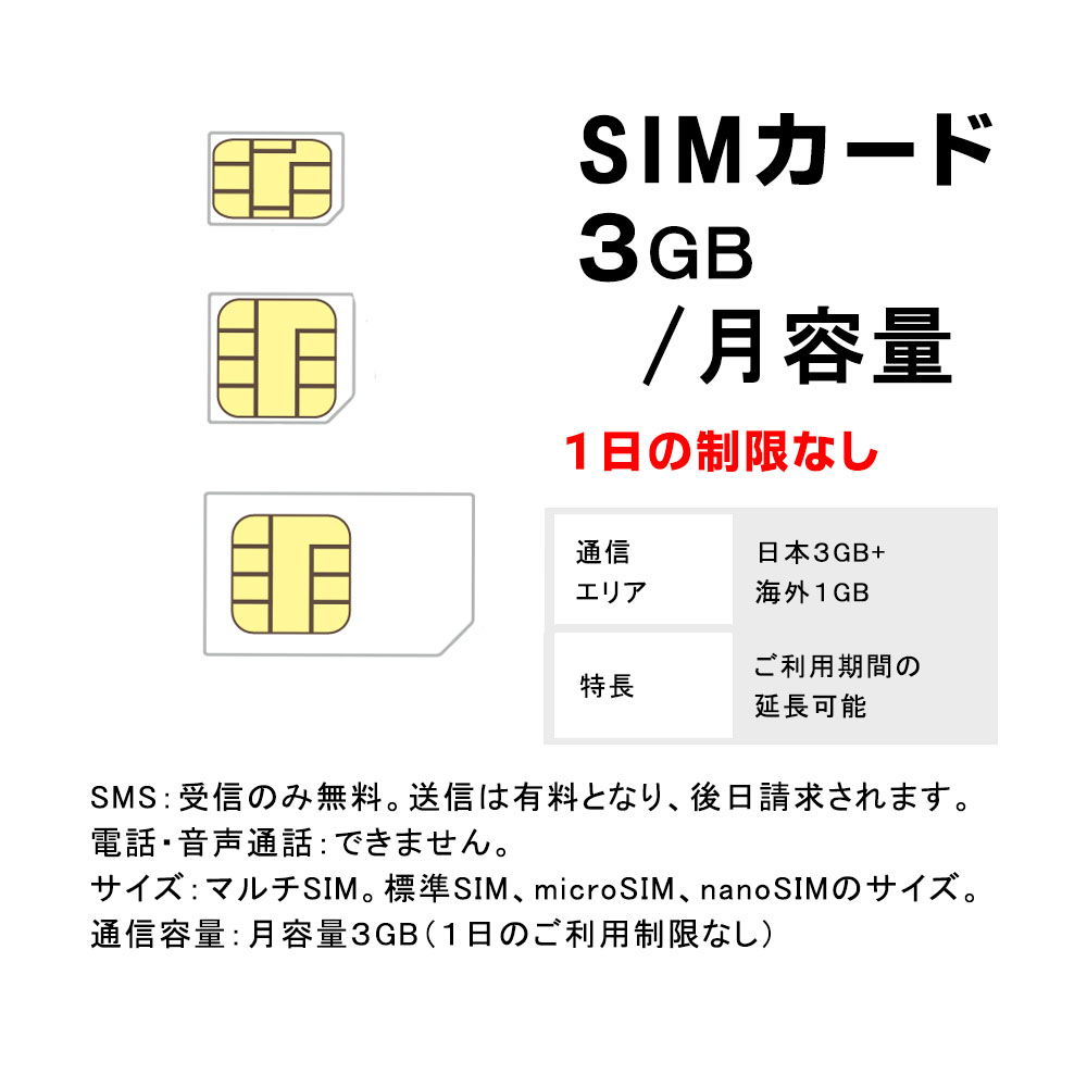 SIMカード,スペック