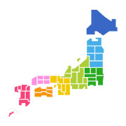 配達についての日本地図