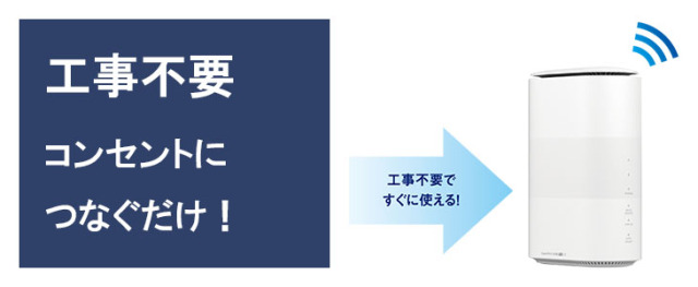 ホームwifiレンタル,L11,コンセントにつなぐだけ,工事不要