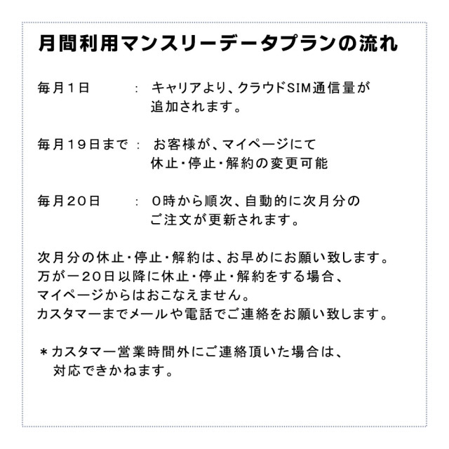 ATab-1の月額マンスリーチャージプランの流れ