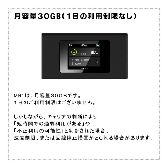 MR1,通信量,ドコモ,docomo,30GB