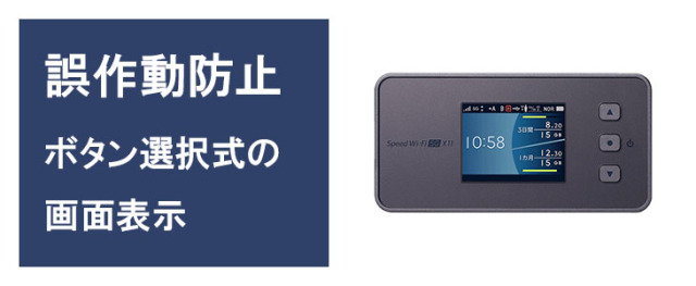 ポケットwifiレンタルX11はわかりやすいディスプレイ画面表示