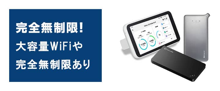 ポケットwifiレンタル大容量端末や完全無制限端末の利用がおすすめ