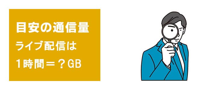 ライブ配信をする時に必要な通信量の目安